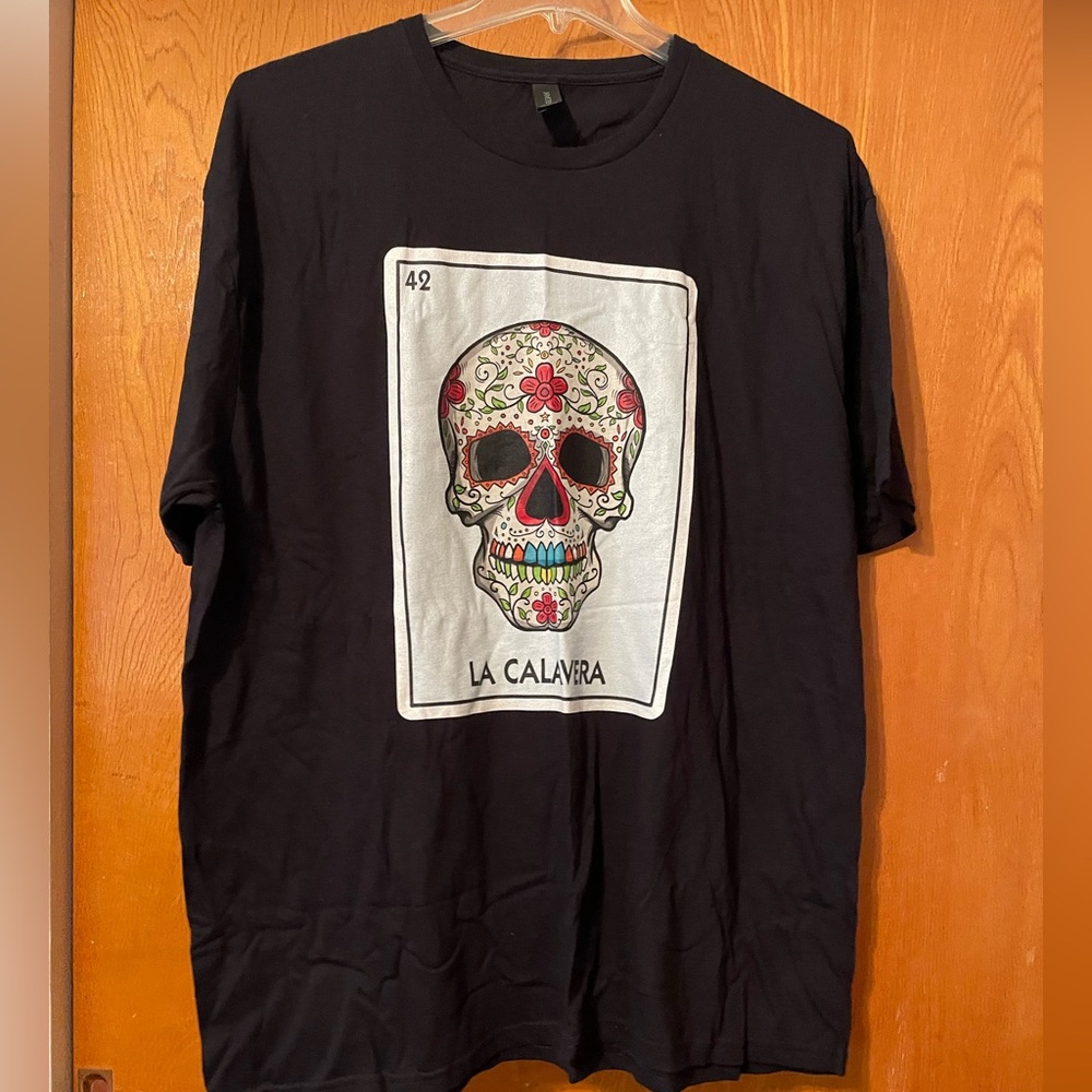 NEW La Calavera Sugar Skull Graphic T-Shirt – Black – Men’s 2XL